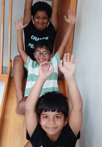 Children playing indoors
